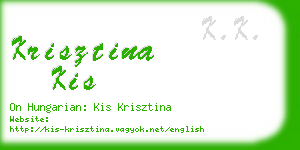 krisztina kis business card